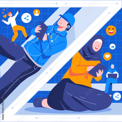 Gen Z Enjoying Playing Social Media