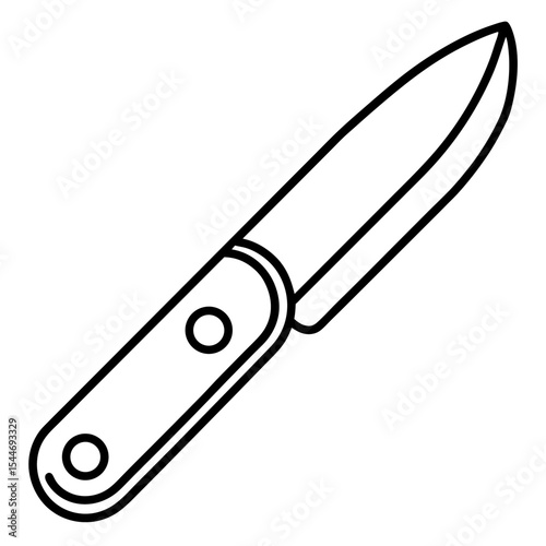 Line Art Utility Cutter Icon Design