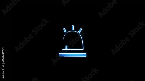 blue Scam alert Neon . Hacker attack and web security concept, phishing scam. Networking sistem with black background.