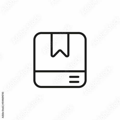 closed cardboard box icon sign vector
