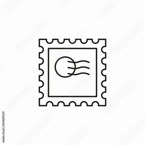 marked postage stamp icon sign vector