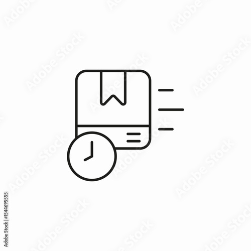 package delivery time icon sign vector