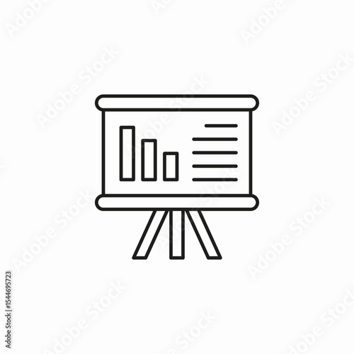 presentation board chart icon sign vector