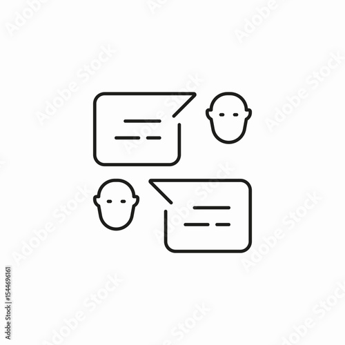 two person chatting icon sign vector