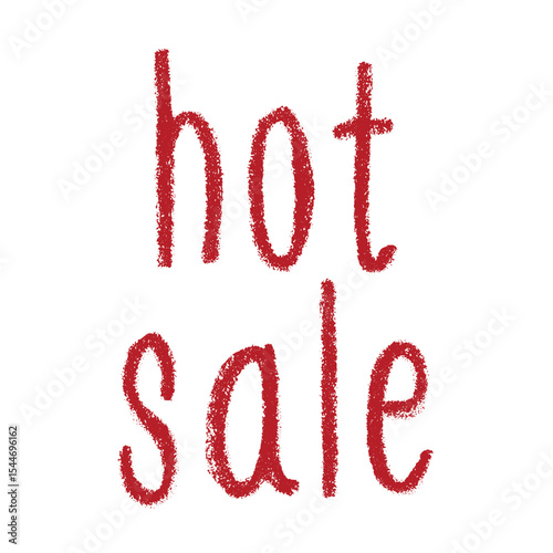 Hot sale lettering Handwritten word Modern brush calligraphy Template for marketing ad, print, web, banner, poster, flyer Ink illustration