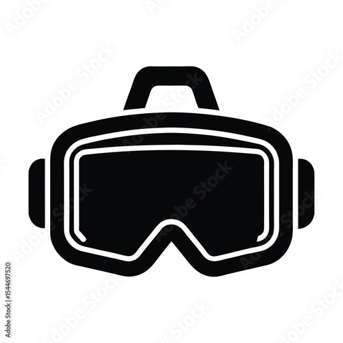 Vr goggles icon vector silhouette art