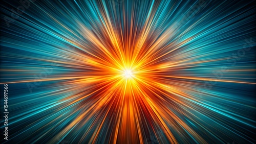 Abstract Light Burst with Radial Lines