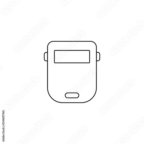 welding mask line icon illustration vector
