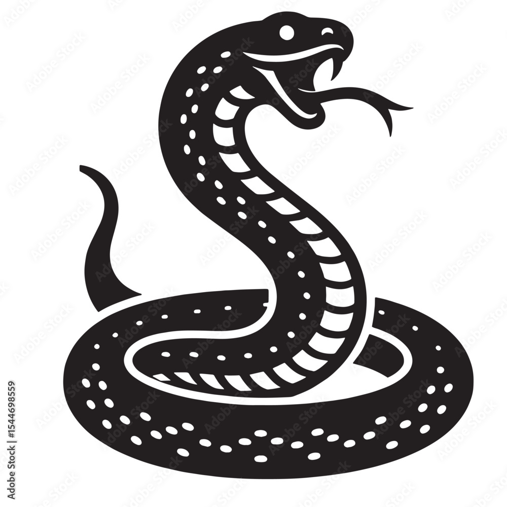 Naklejka premium Hissing Snake 