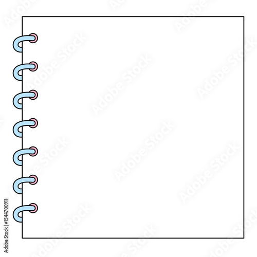 Blank ring binder paper sheet for text