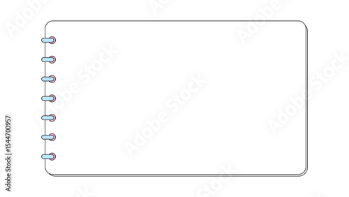 Simple blank rectangle with ring binder for text