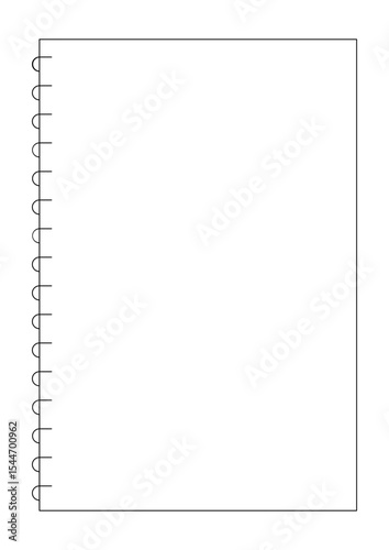 Blank ring binder paper sheet for text