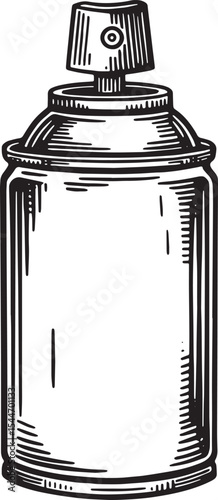 Vintage Illustration of an Aerosol Spray Can for Art or Graffiti