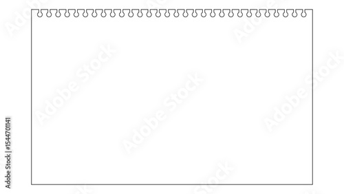 Blank loose leaf paper sheet