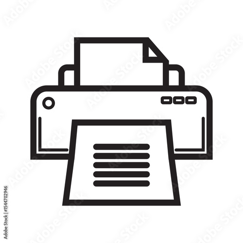 Print icon vector for web, computer and mobile app
