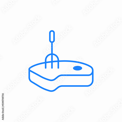 beef steak ribeye icon sign vector
