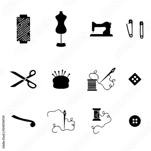 sewing  icon set