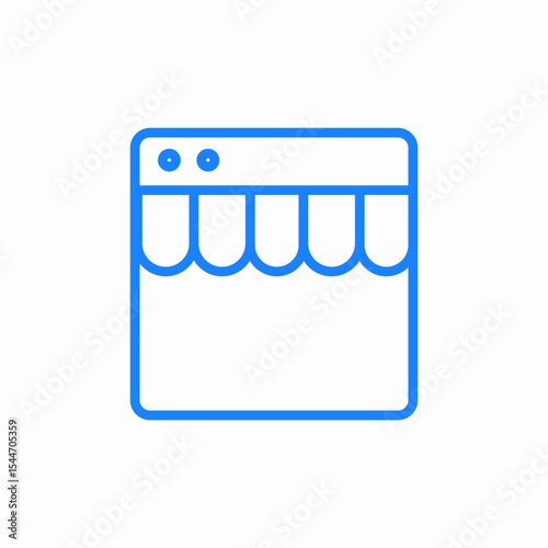 browser storefront awning icon sign vector
