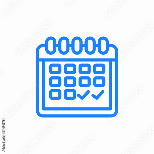 calendar schedule planning icon sign vector