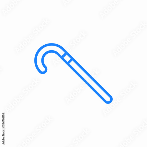 cane walking stick icon sign vector