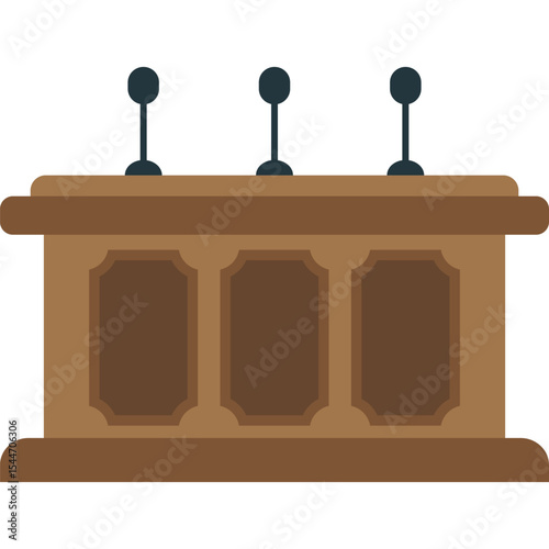 jury box vector flat illustration