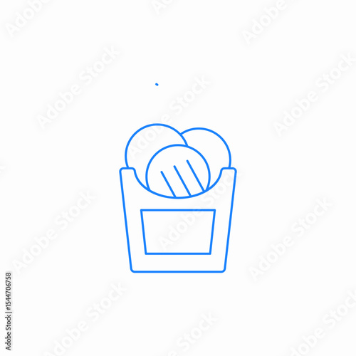 chips bag icon sign vector