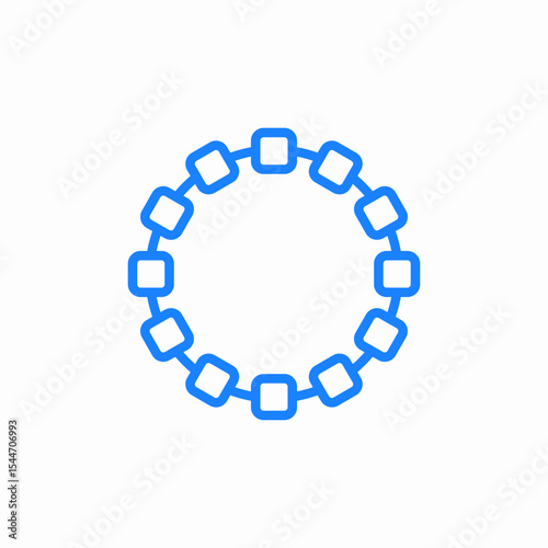 circular chain symbol icon sign vector