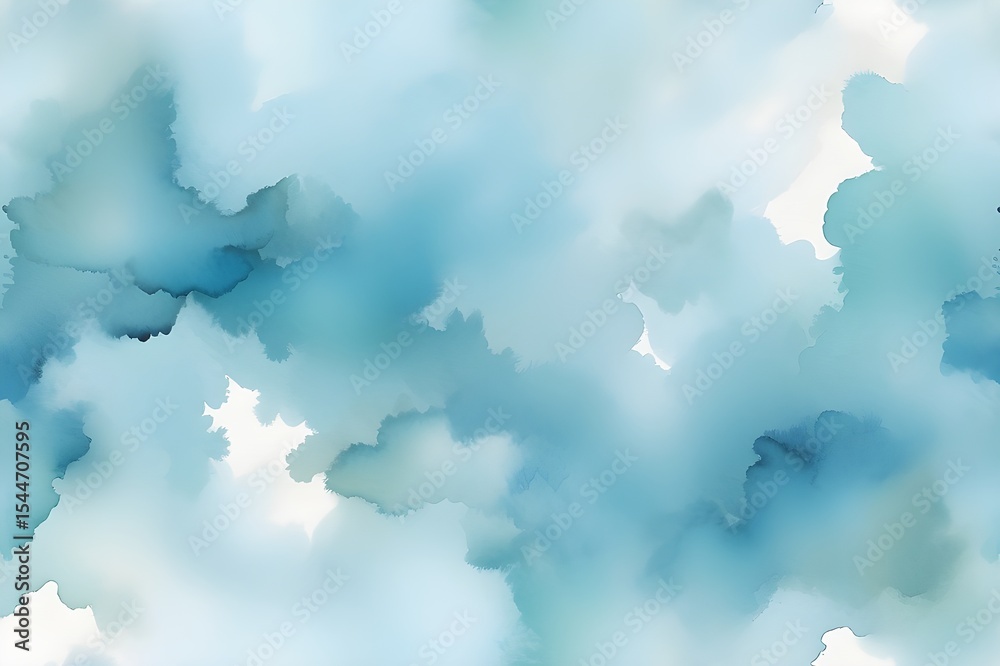 Obraz premium Light Sky Blue Soft Watercolor Texture Background