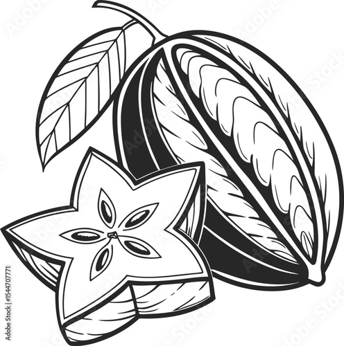 Abstract floral vector illustration featuring a nature-inspired design with leaf and flower elements, perfect as a decorative symbol or pattern