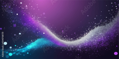 Abstract starry blue background featuring a glowing deep space nebula and cosmic light