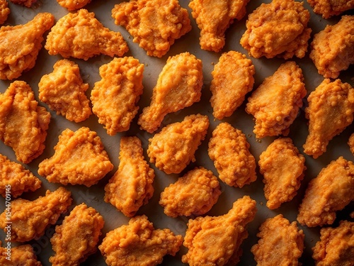 A Delicious Assortment of Golden Fried Chicken Wings