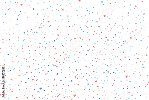 Color stars confetti background. Splash effect banner. Vector abstract illustration with blurred drops of rain for wallpaper, wrapping paper, backdrop, poster, card etc.