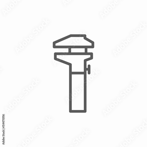 caliper open icon sign vector