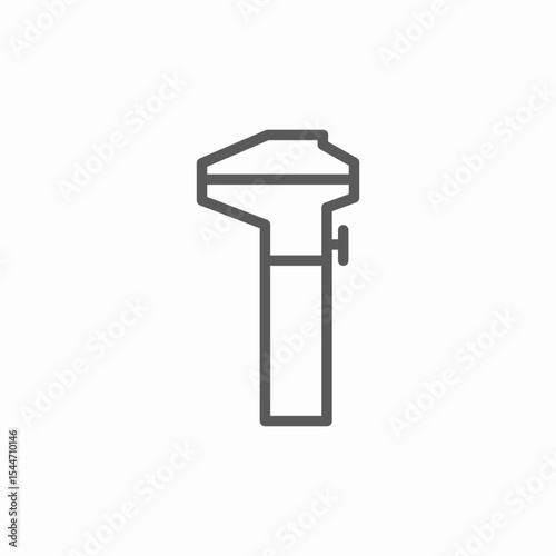 caliper closed icon sign vector