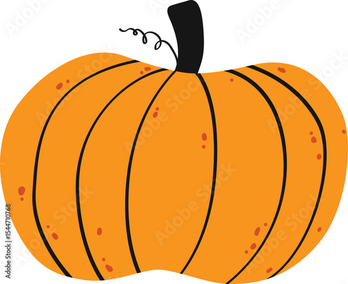 fall pumpkin clipart doodle illustration