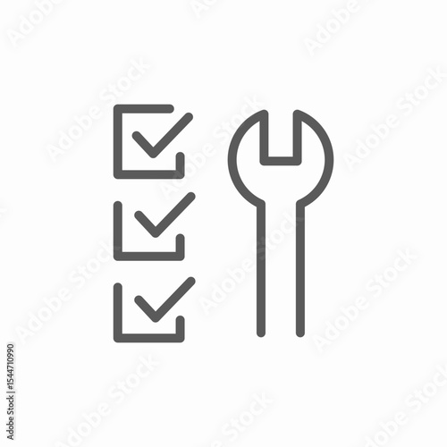 maintenace check icon sign vector