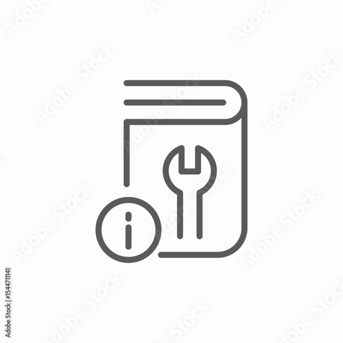 maintenance handbook icon sign vector