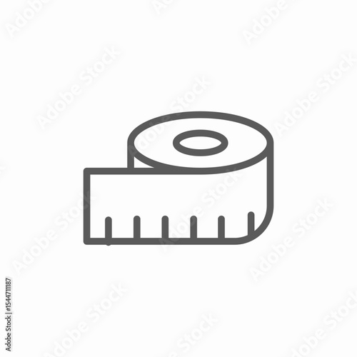 measure tape icon sign vector