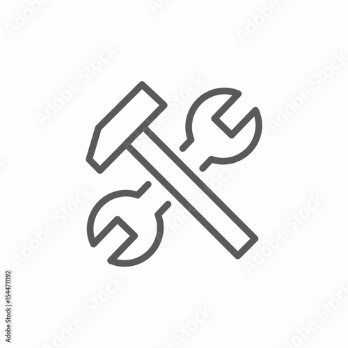 maintenance tools icon sign vector