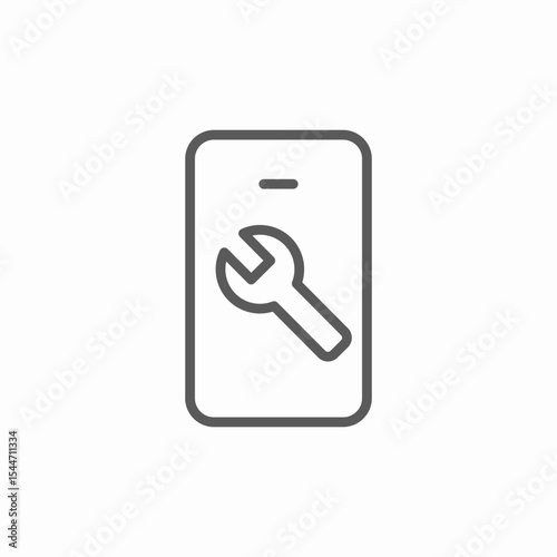 phone repairment icon sign vector
