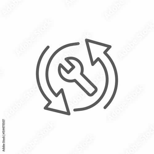 repairment cycle icon sign vector