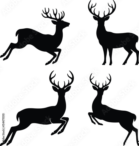 Deer Vector Illustration   Animal Design on white background