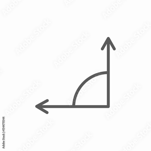 right angle icon sign vector