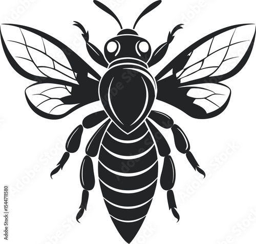 This collection of black and white images features illustrations of bees in flight and close-up, some with honeycomb patterns in the background.