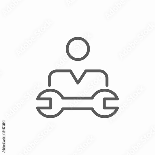 technician worker icon sign vector