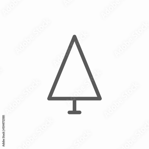 triangle tree icon sign vector