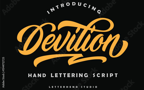 Devilion font design vector graphics