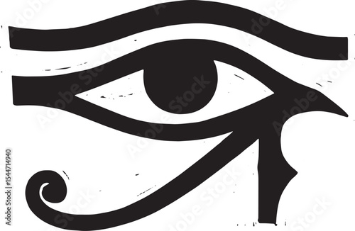 The Eye of Horus: A Black and White Illustration on a White Text