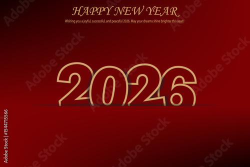 happy new year, 2026 happy new year with luxury gold numbers and Merry Christmas, We Wish You a Happy New Year 2026 Stunning And Very Beautiful Design.