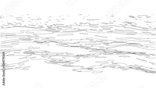 Detailed water wave texture in dynamic black line art